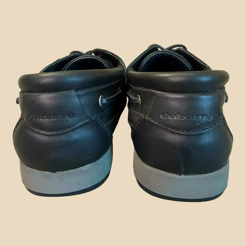 Dubarry of Ireland Mens Leather Deck Boat Shoes EU44 US10.5 Atlantic Navy Black